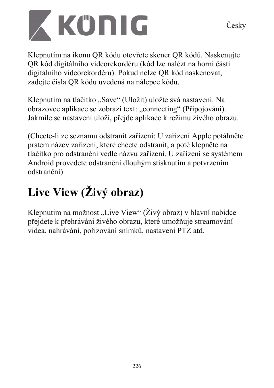 Live view (živý obraz) | Konig Electronic Digital security video recorder equipped with built-in 500 GB hard disk User Manual | Page 226 / 550