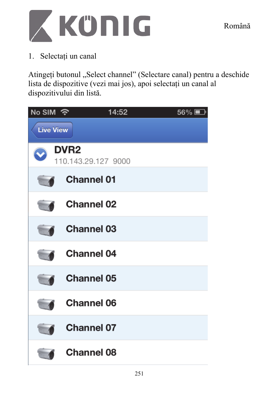 Konig Electronic Digital security video recorder equipped with built-in 500 GB hard disk User Manual | Page 251 / 550