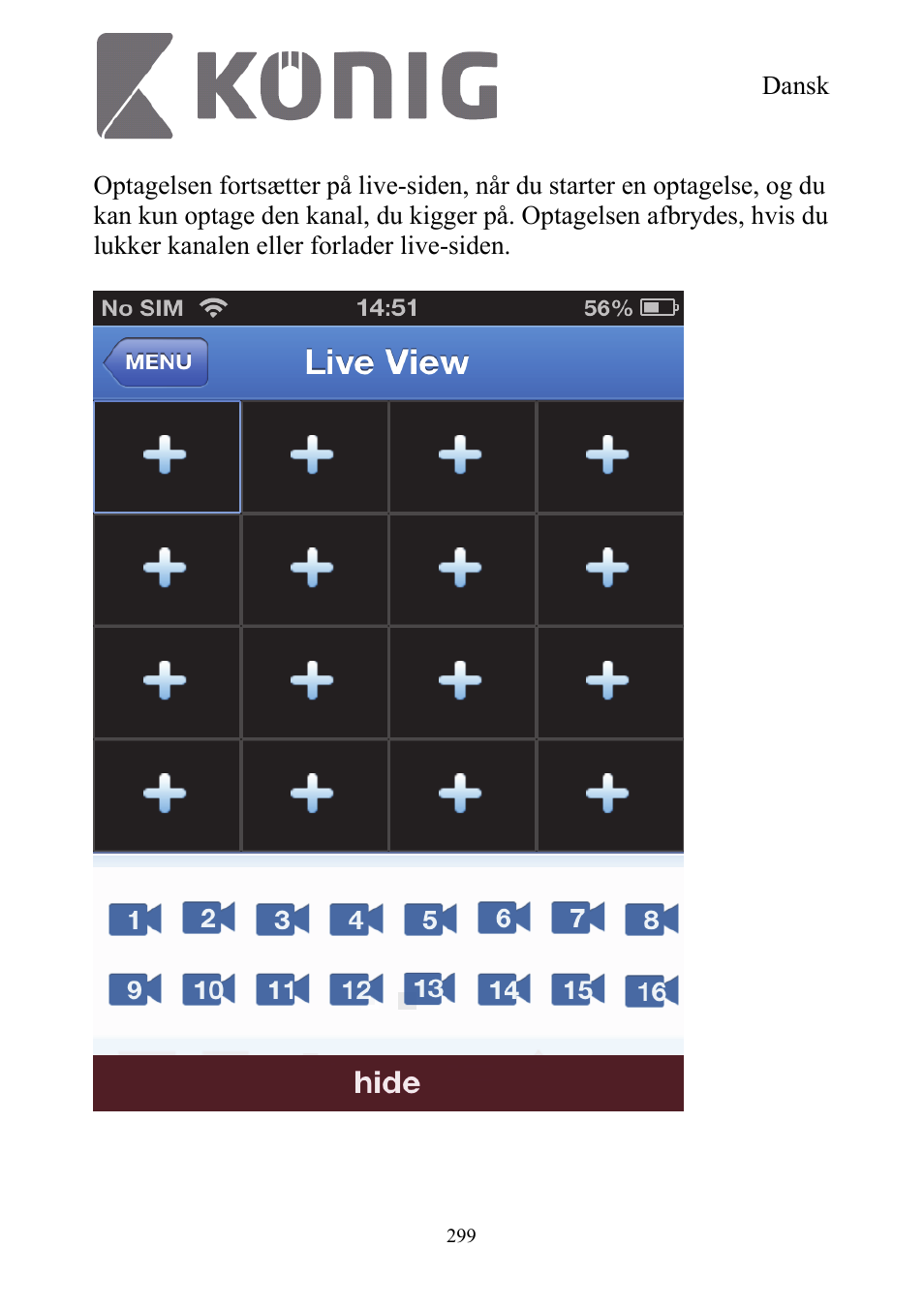 Konig Electronic Digital security video recorder equipped with built-in 500 GB hard disk User Manual | Page 299 / 550