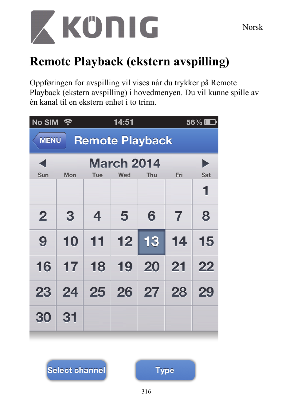 Remote playback (ekstern avspilling) | Konig Electronic Digital security video recorder equipped with built-in 500 GB hard disk User Manual | Page 316 / 550