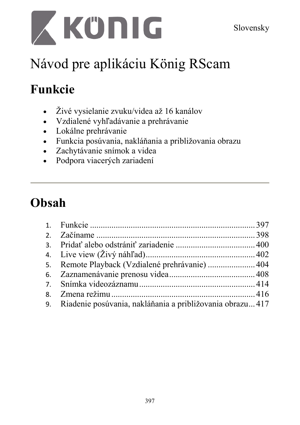 Konig Electronic Digital security video recorder equipped with built-in 500 GB hard disk User Manual | Page 397 / 550