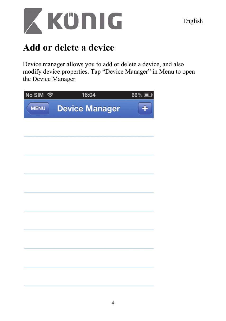 Add or delete a device | Konig Electronic Digital security video recorder equipped with built-in 500 GB hard disk User Manual | Page 4 / 550