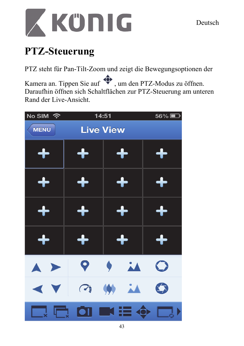 Ptz-steuerung | Konig Electronic Digital security video recorder equipped with built-in 500 GB hard disk User Manual | Page 43 / 550