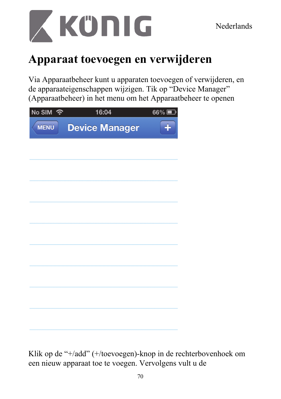 Apparaat toevoegen en verwijderen | Konig Electronic Digital security video recorder equipped with built-in 500 GB hard disk User Manual | Page 70 / 550