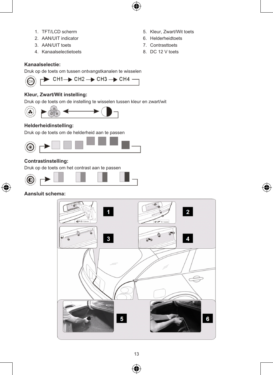 Konig Electronic Wireless rear view camera system User Manual | Page 13 / 52