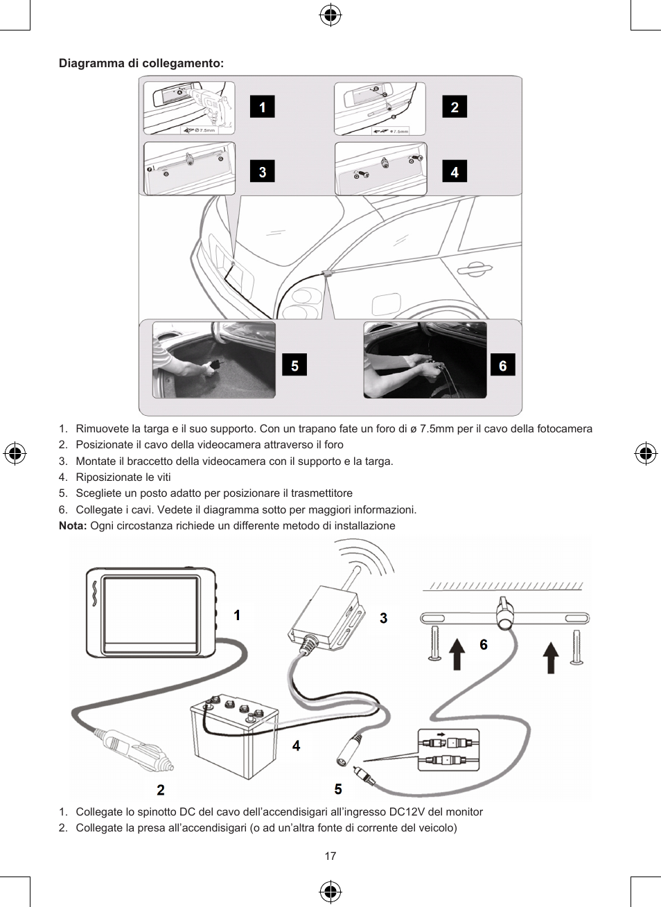 Konig Electronic Wireless rear view camera system User Manual | Page 17 / 52