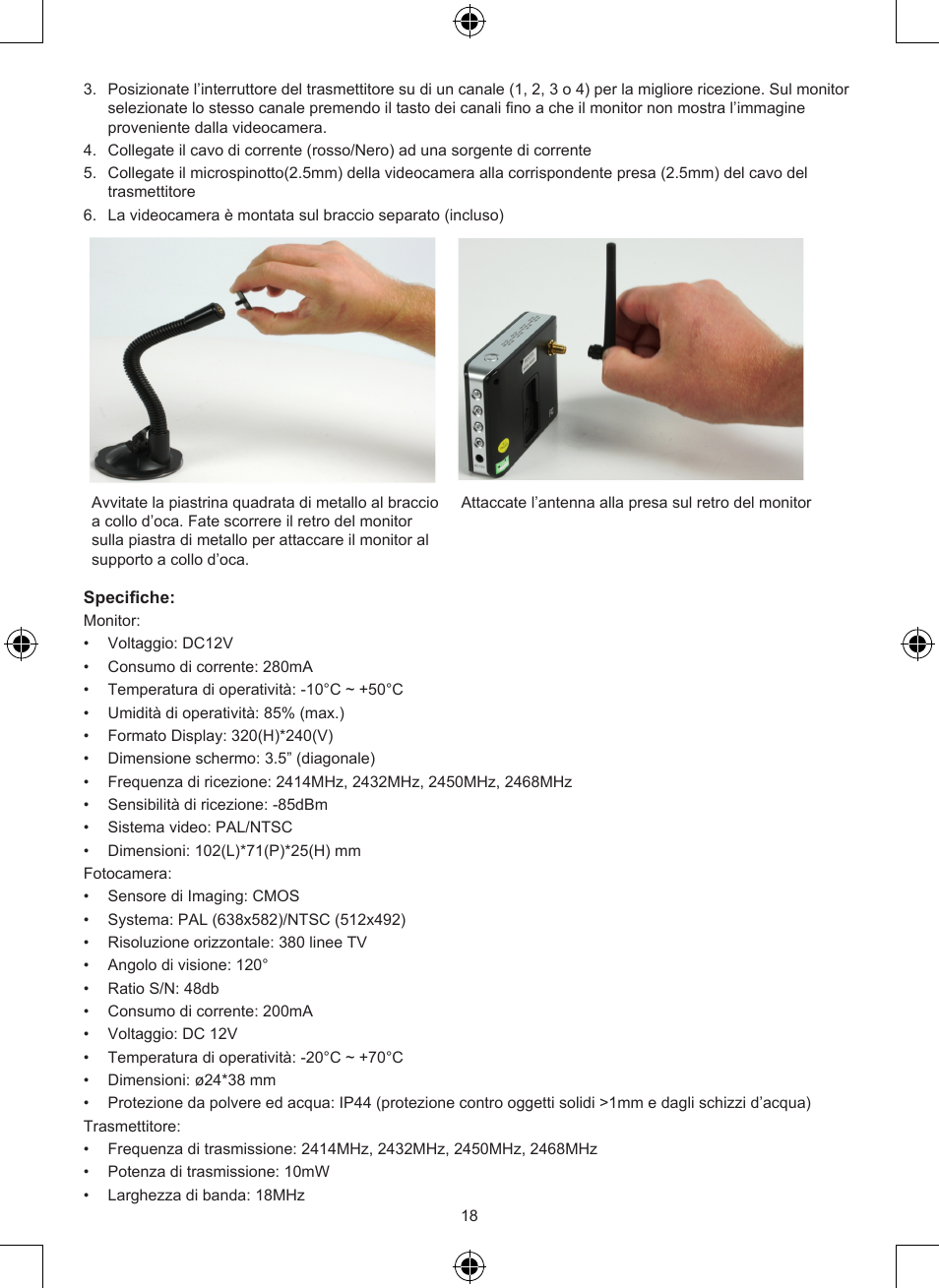 Konig Electronic Wireless rear view camera system User Manual | Page 18 / 52