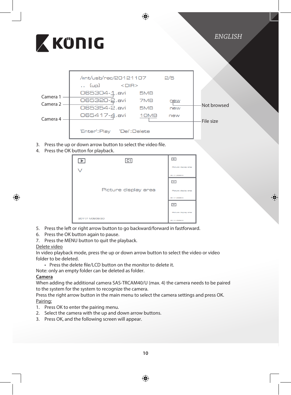 English | Konig Electronic Digital 2.4 GHz wireless camera for SEC-TRANS60 User Manual | Page 10 / 309