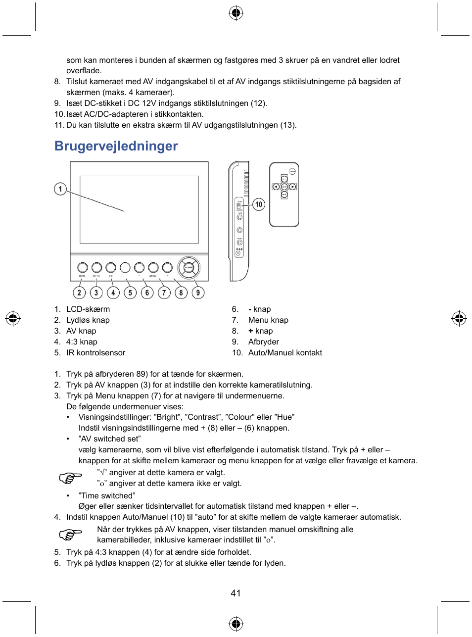 Brugervejledninger | Konig Electronic 7" LCD monitor with camera User Manual | Page 41 / 59