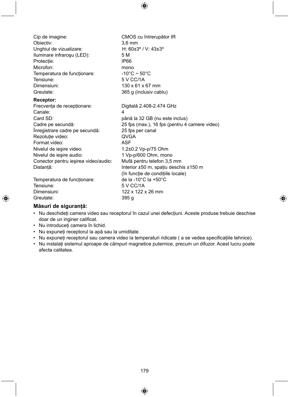 Konig Electronic Digital 2.4 GHz wireless camera system User Manual | Page 179 / 252