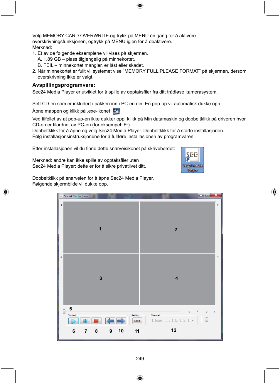 Konig Electronic Digital 2.4 GHz wireless camera system User Manual | Page 249 / 252