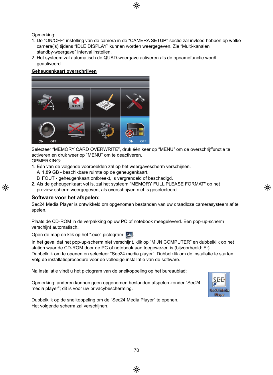 Konig Electronic Digital 2.4 GHz wireless camera system User Manual | Page 70 / 252