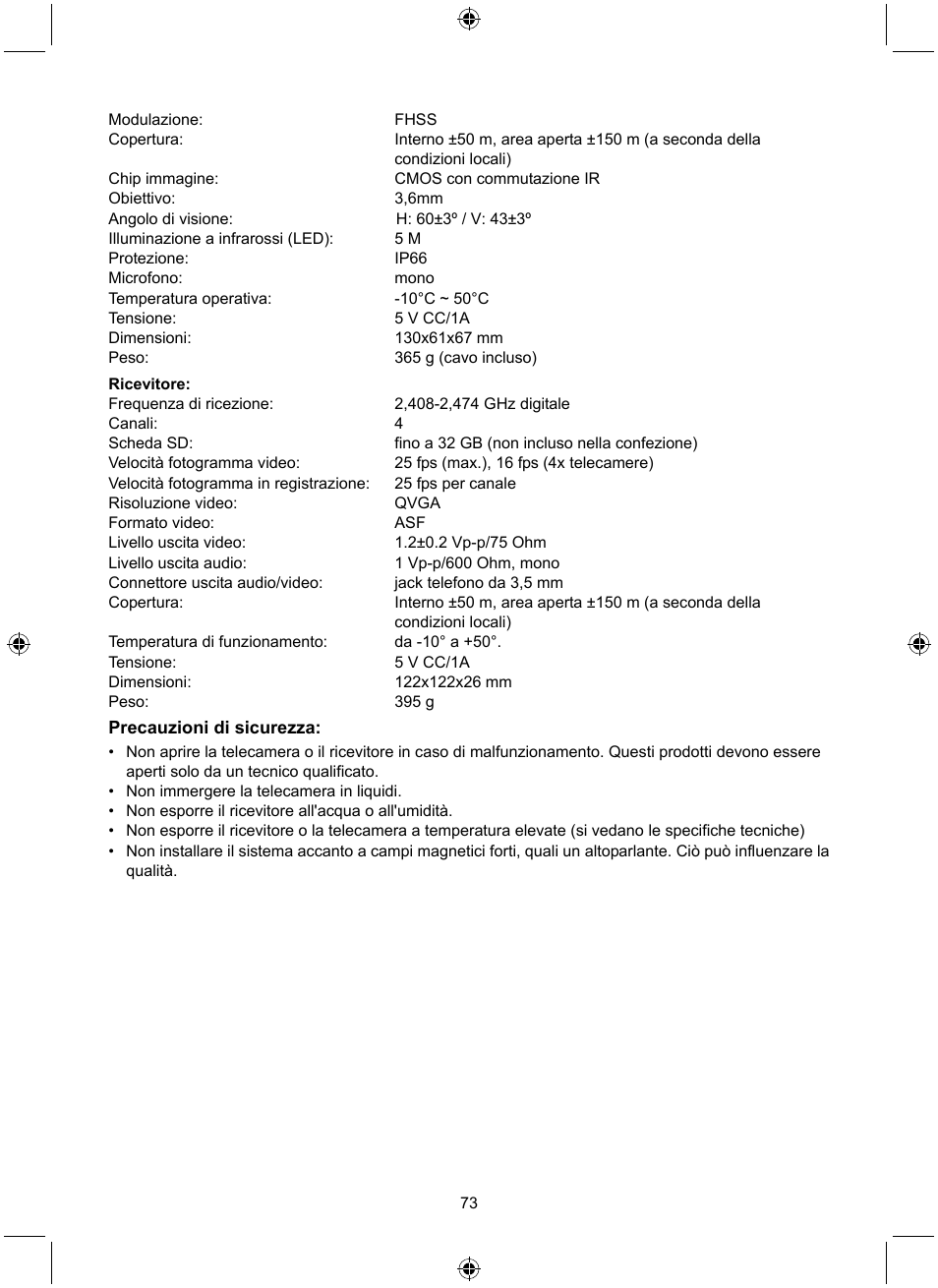 Konig Electronic Digital 2.4 GHz wireless camera system User Manual | Page 73 / 252