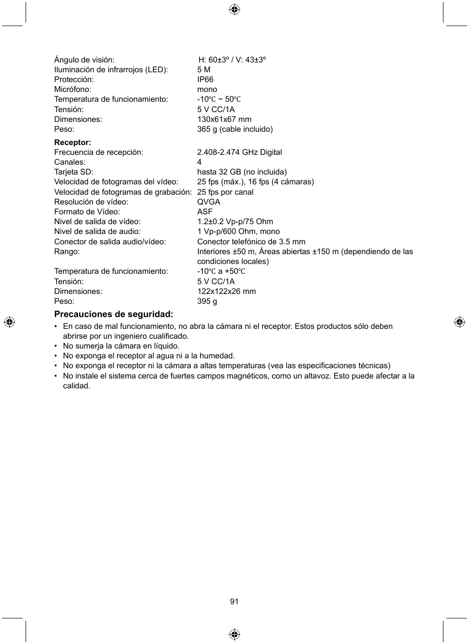 Konig Electronic Digital 2.4 GHz wireless camera system User Manual | Page 91 / 252