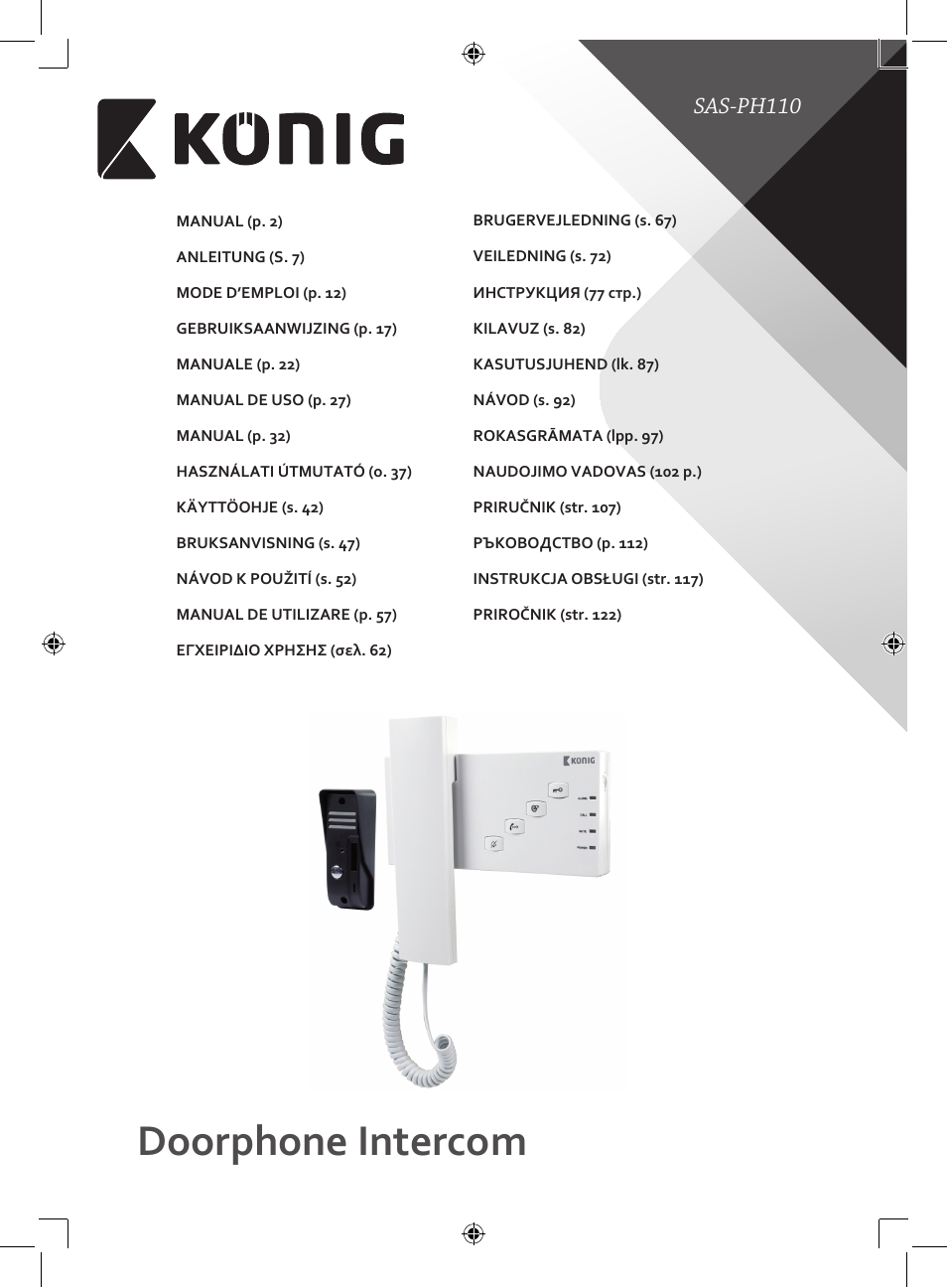 Konig Electronic Door phone intercom User Manual | 126 pages