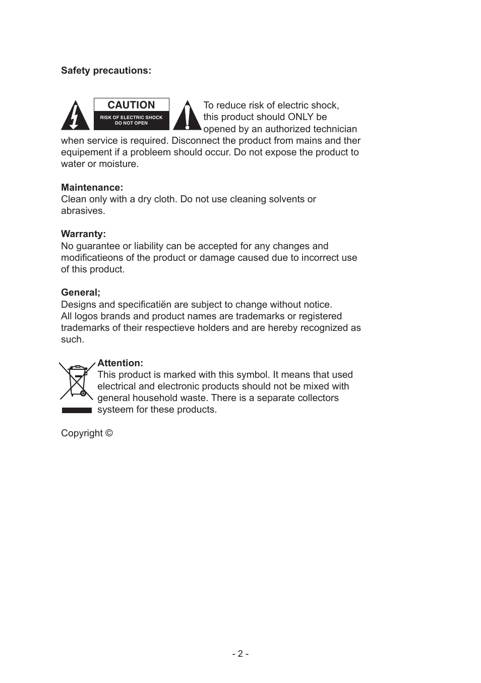Konig Electronic Wireless alarm system User Manual | Page 2 / 37