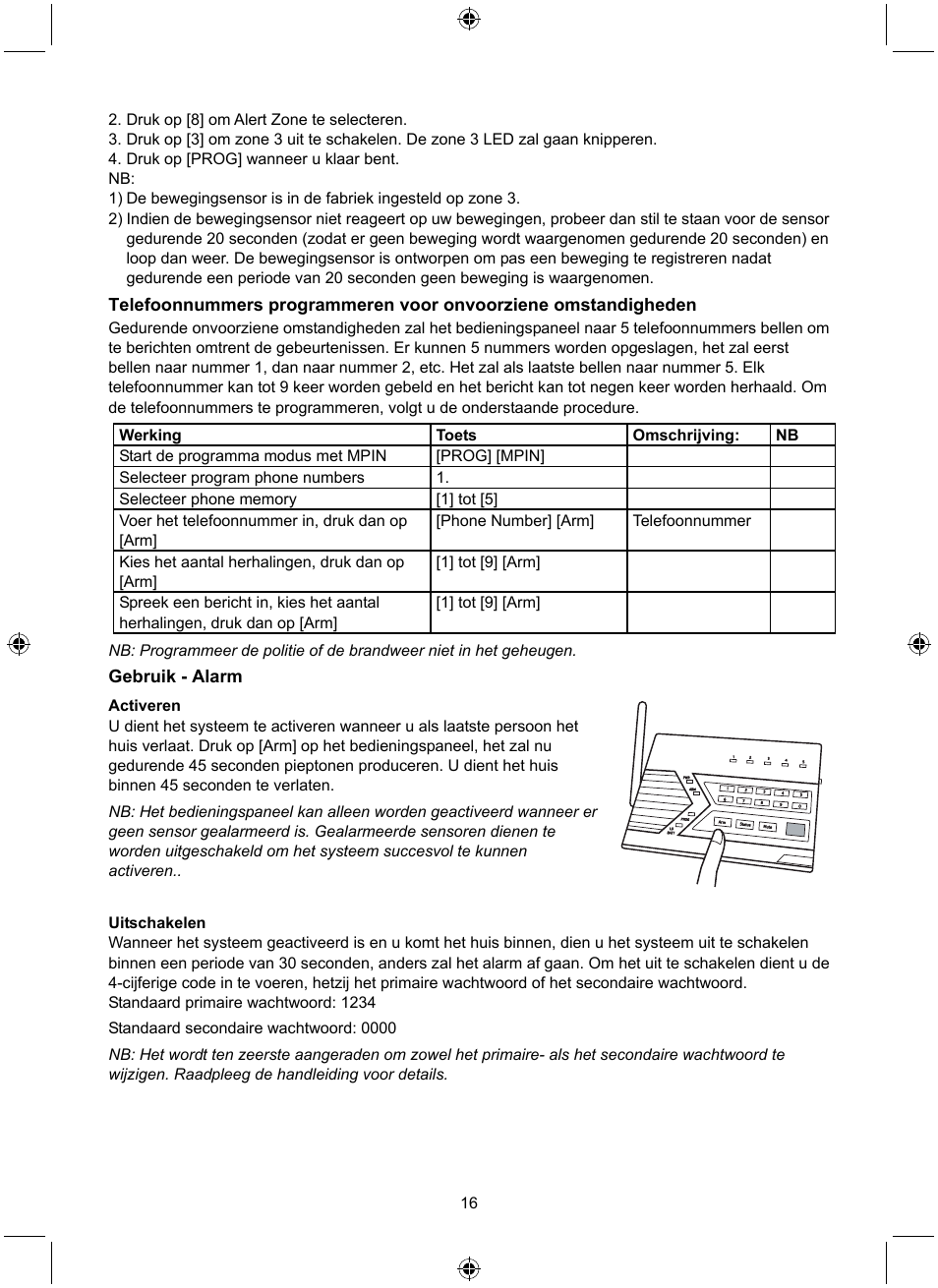 Konig Electronic Wireless alarm system User Manual | Page 16 / 72