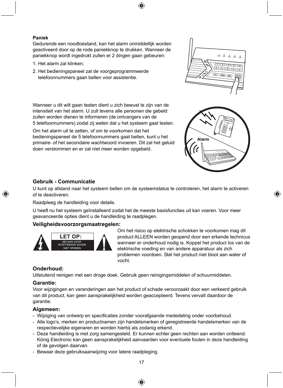 Konig Electronic Wireless alarm system User Manual | Page 17 / 72