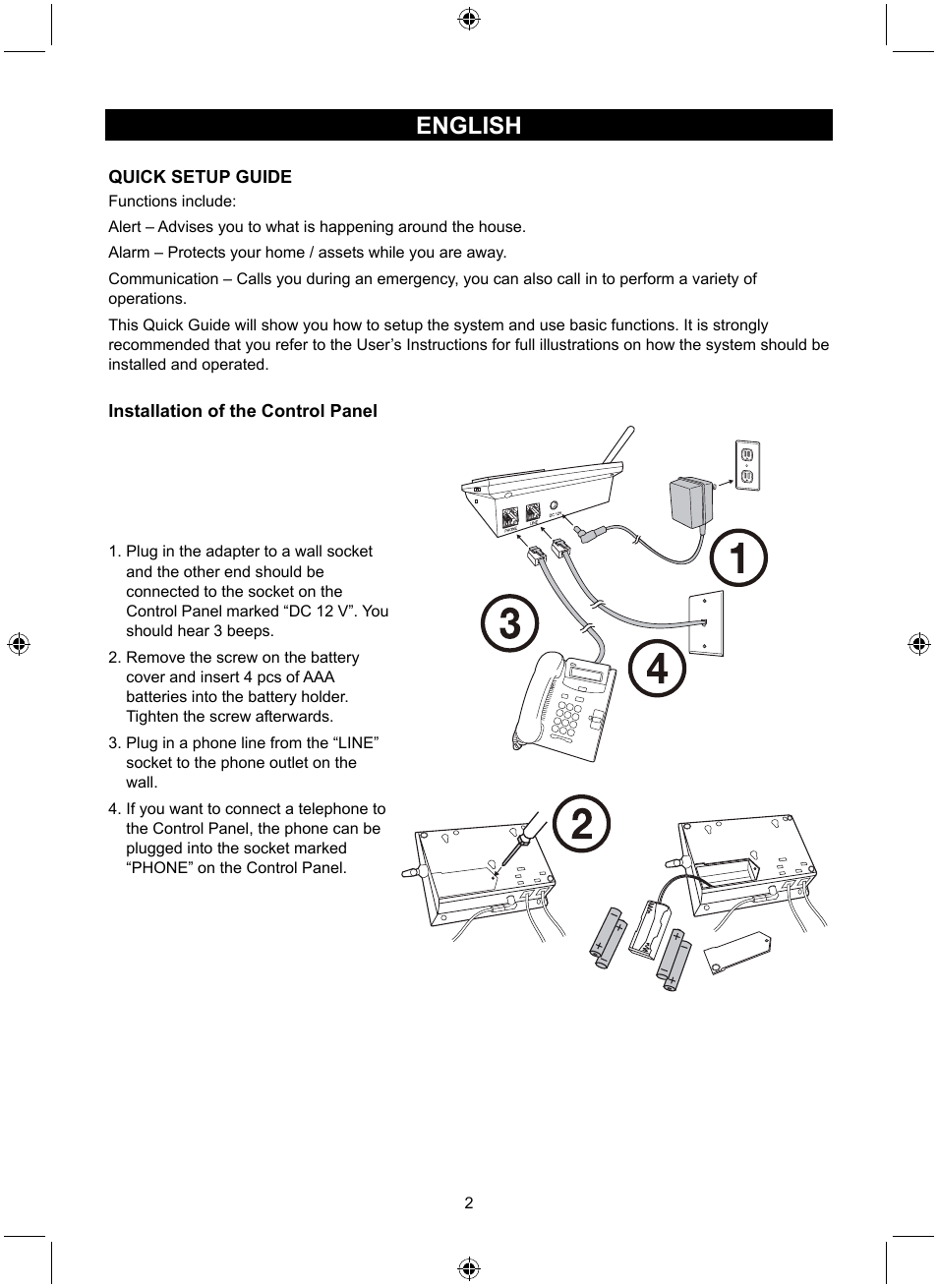English | Konig Electronic Wireless alarm system User Manual | Page 2 / 72