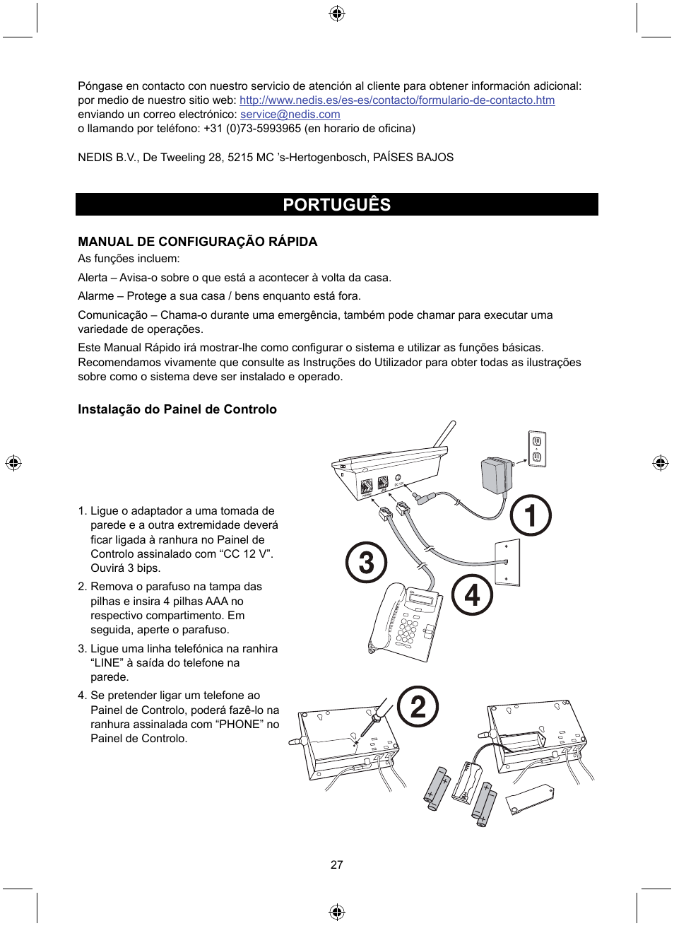 Português | Konig Electronic Wireless alarm system User Manual | Page 27 / 72