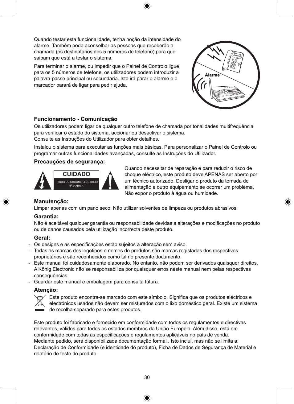 Konig Electronic Wireless alarm system User Manual | Page 30 / 72