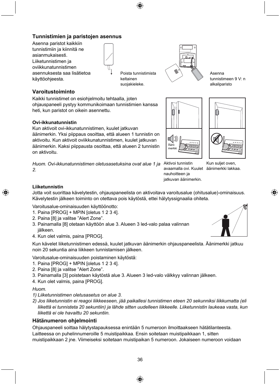 Konig Electronic Wireless alarm system User Manual | Page 36 / 72