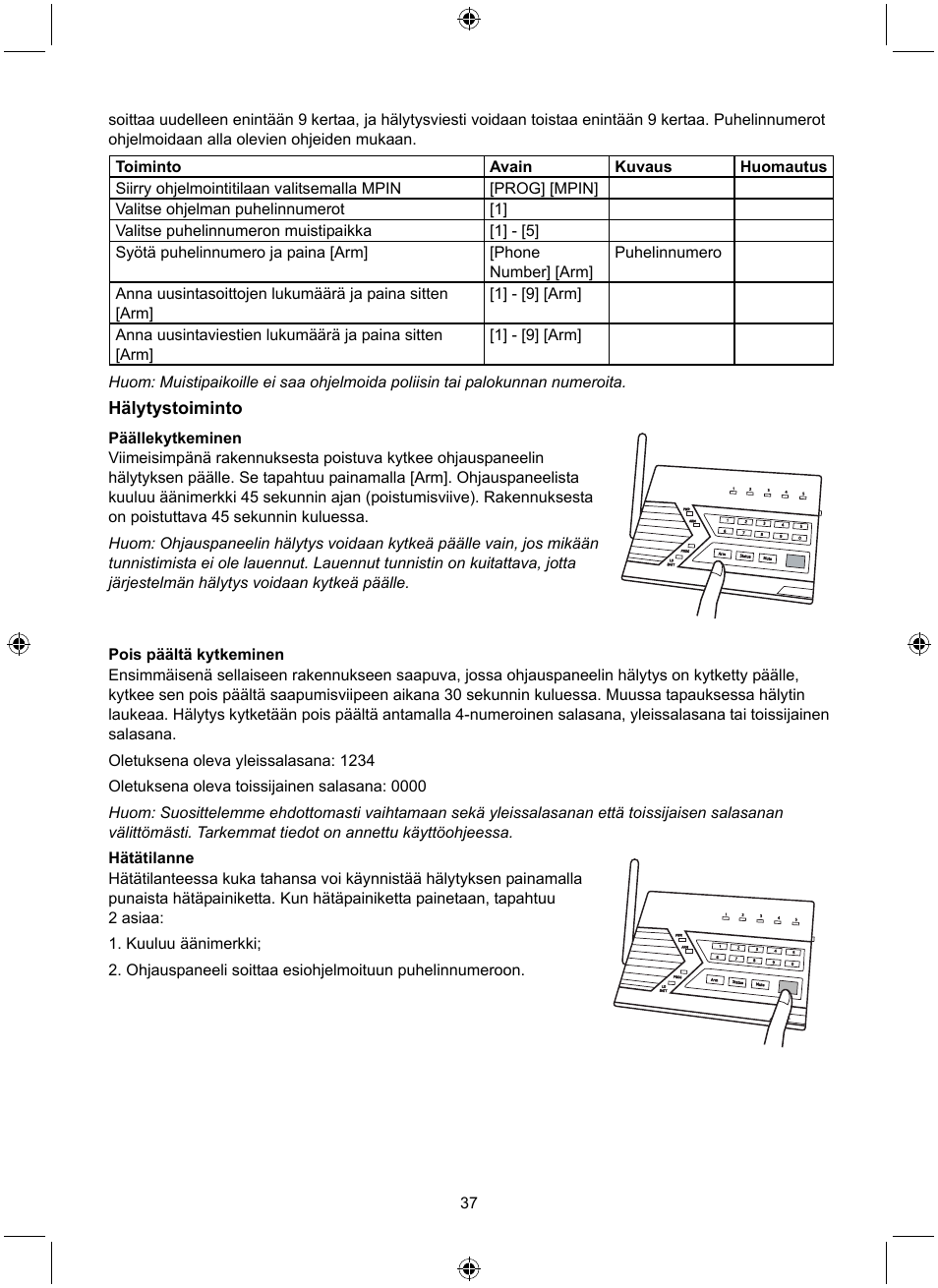 Konig Electronic Wireless alarm system User Manual | Page 37 / 72