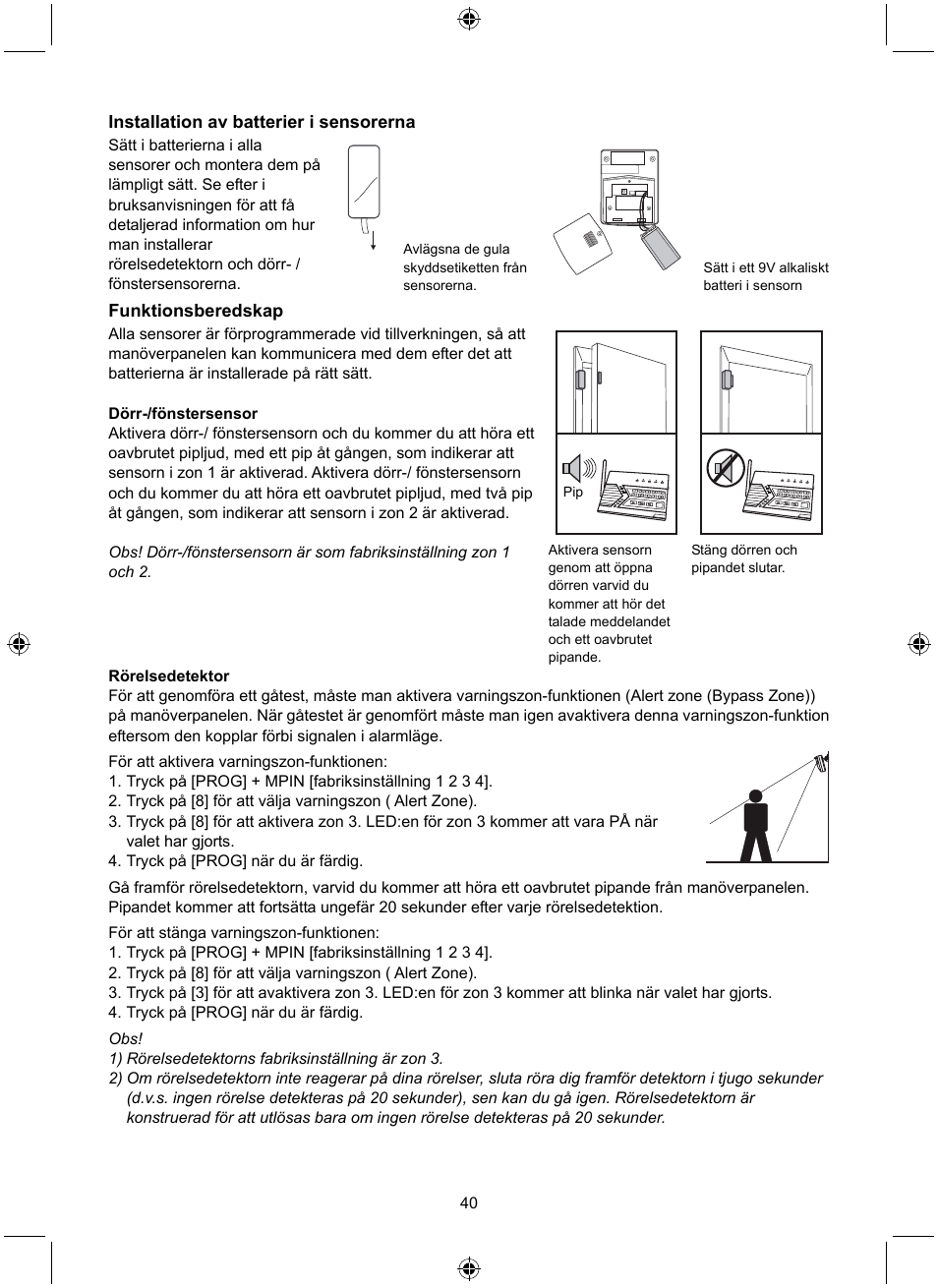 Konig Electronic Wireless alarm system User Manual | Page 40 / 72