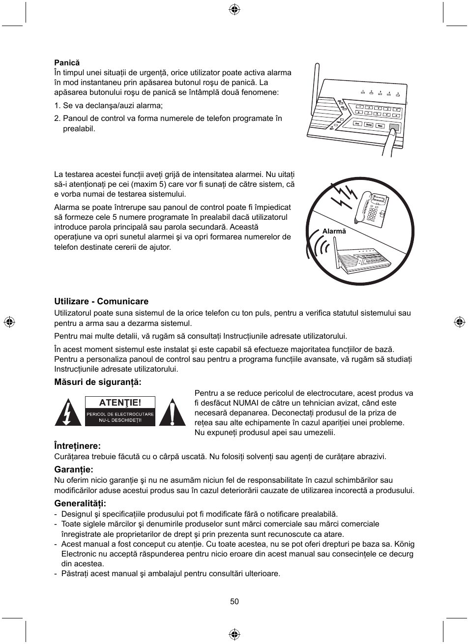 Konig Electronic Wireless alarm system User Manual | Page 50 / 72