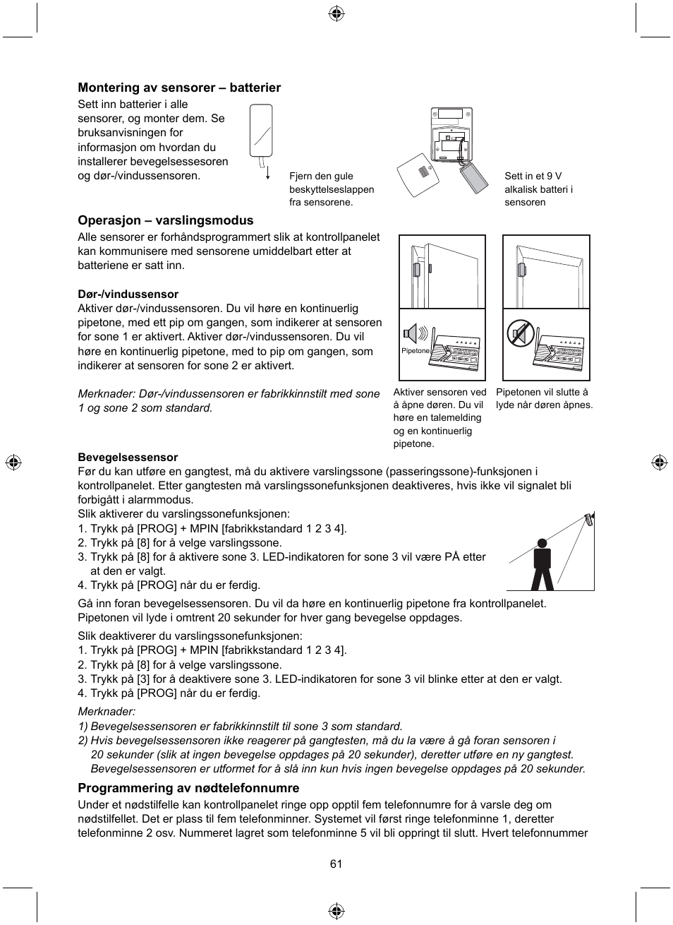 Konig Electronic Wireless alarm system User Manual | Page 61 / 72