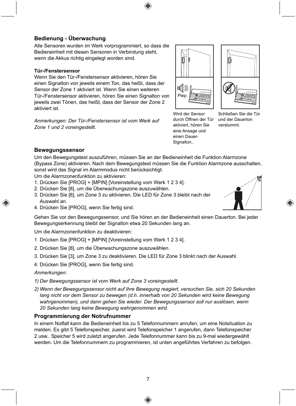 Konig Electronic Wireless alarm system User Manual | Page 7 / 72