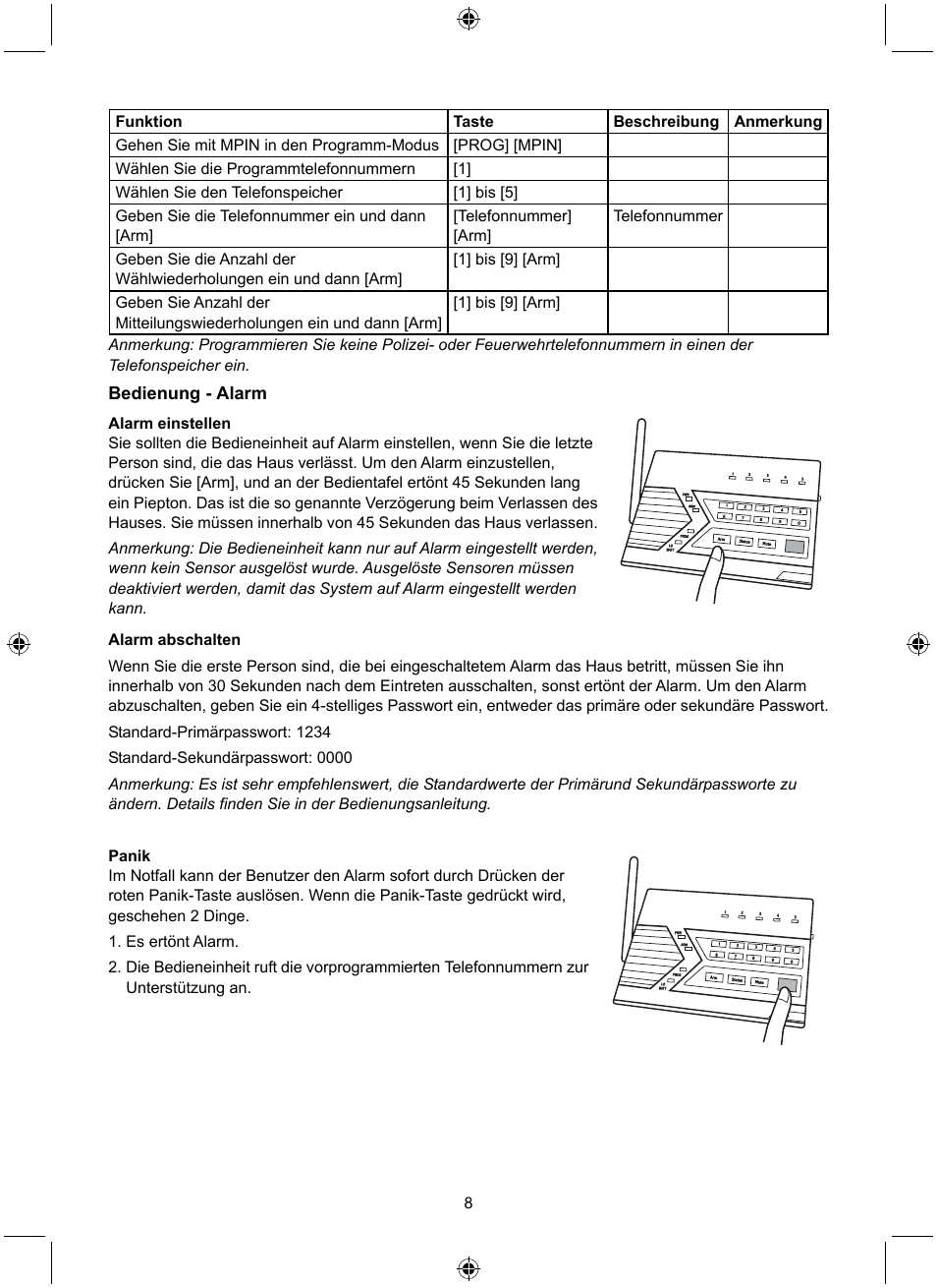Konig Electronic Wireless alarm system User Manual | Page 8 / 72