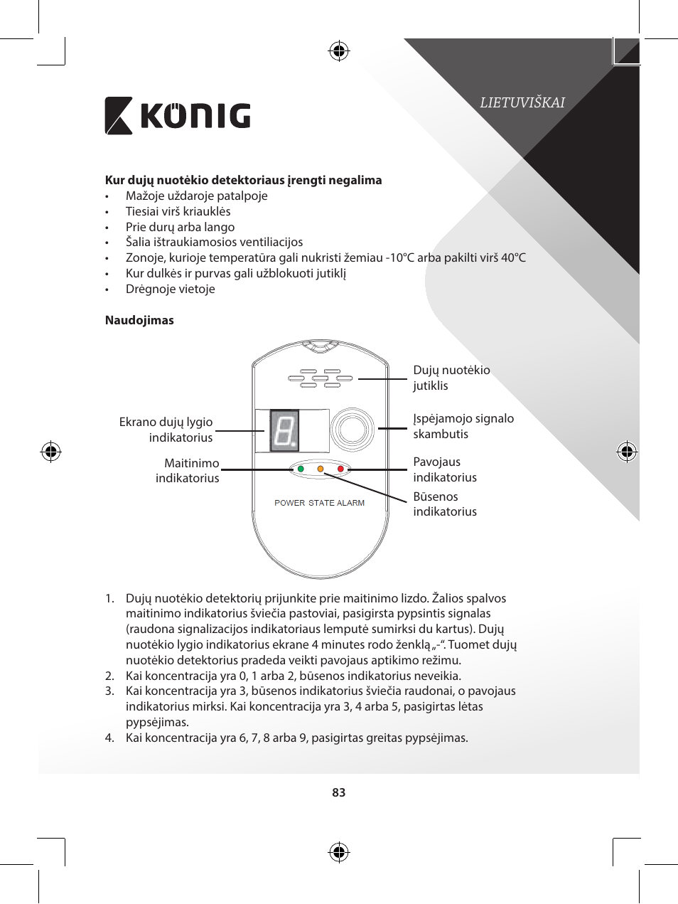 Konig Electronic Gas detector User Manual | Page 83 / 101
