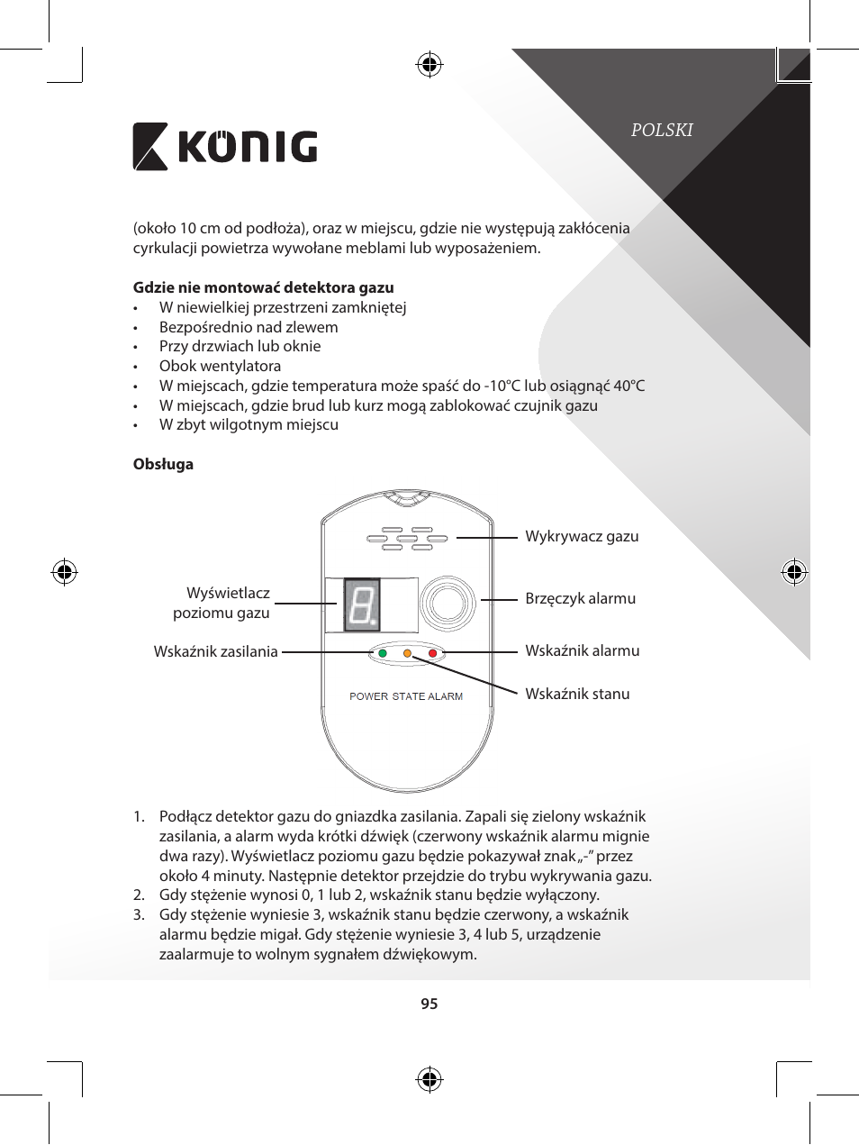 Konig Electronic Gas detector User Manual | Page 95 / 101