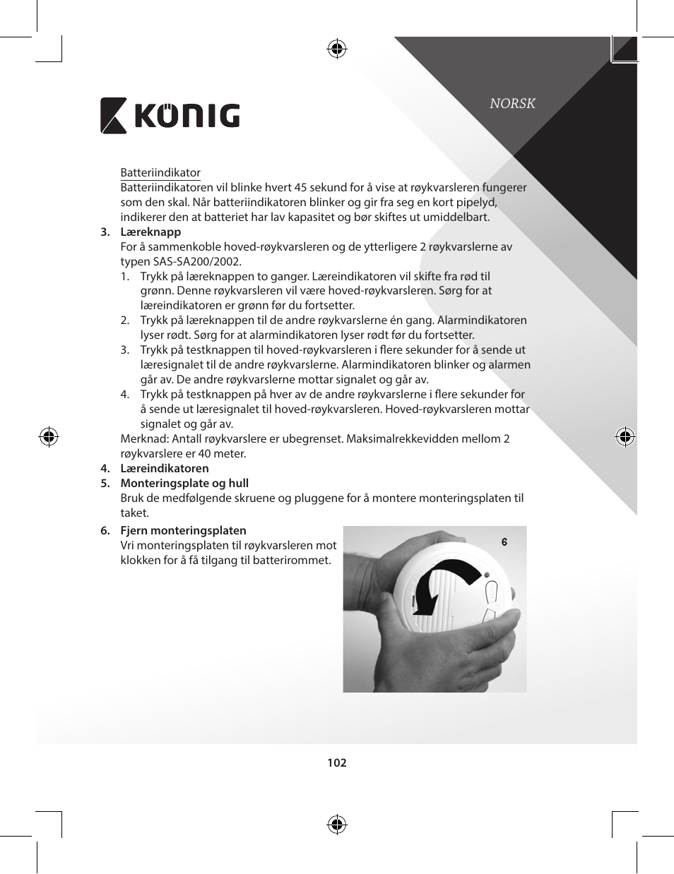 Konig Electronic Duo-pack wireless interconnectable smoke alarm User Manual | Page 102 / 176