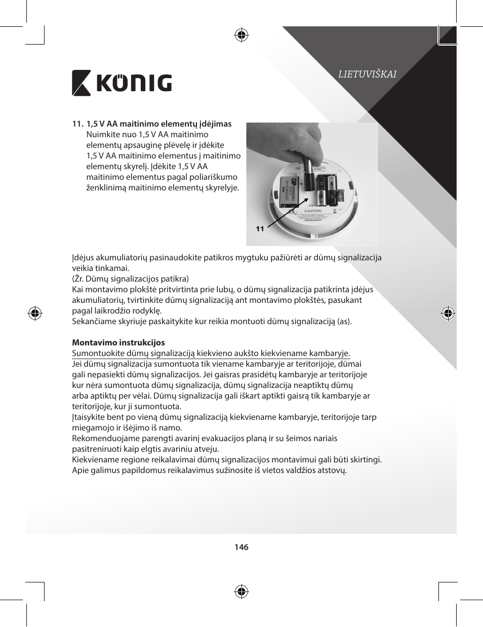 Konig Electronic Duo-pack wireless interconnectable smoke alarm User Manual | Page 146 / 176