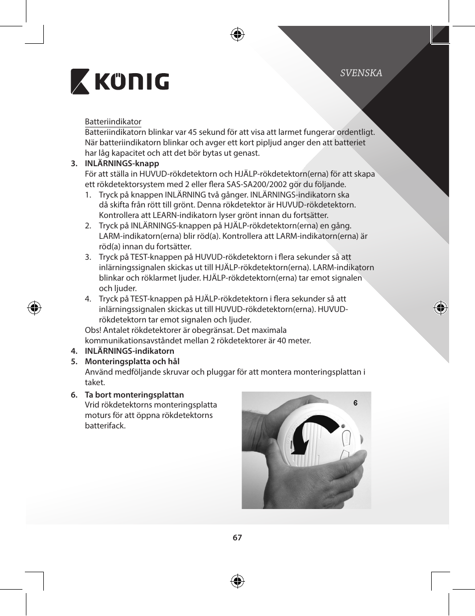 Konig Electronic Duo-pack wireless interconnectable smoke alarm User Manual | Page 67 / 176