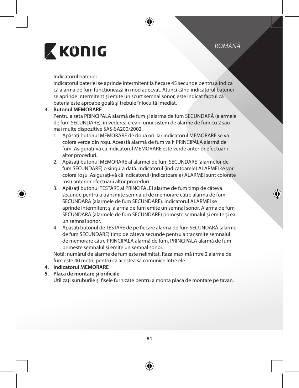 Konig Electronic Duo-pack wireless interconnectable smoke alarm User Manual | Page 81 / 176
