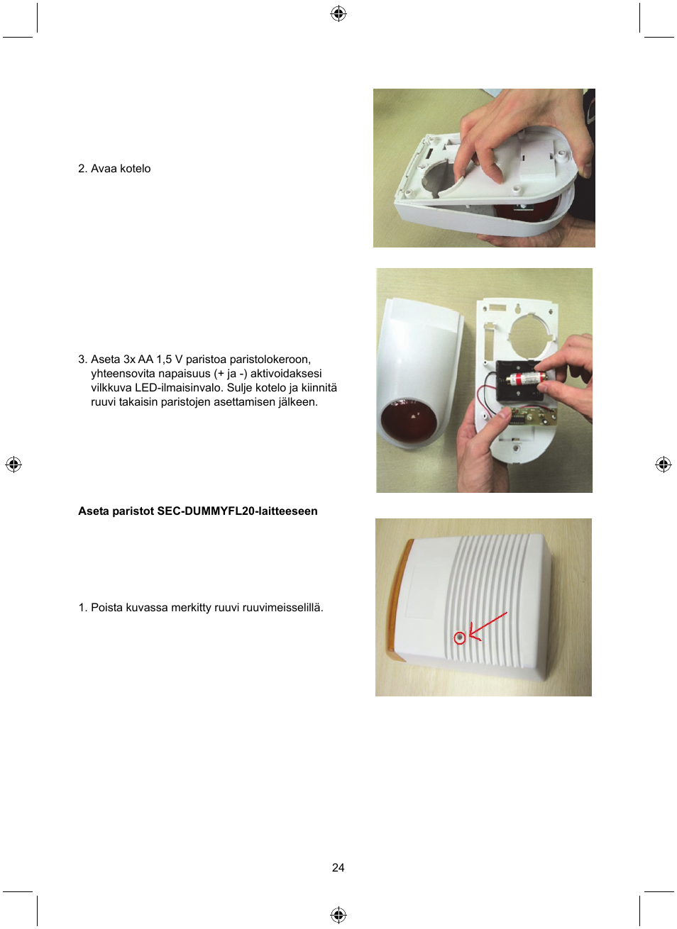 Konig Electronic Dummy alarm siren User Manual | Page 24 / 45