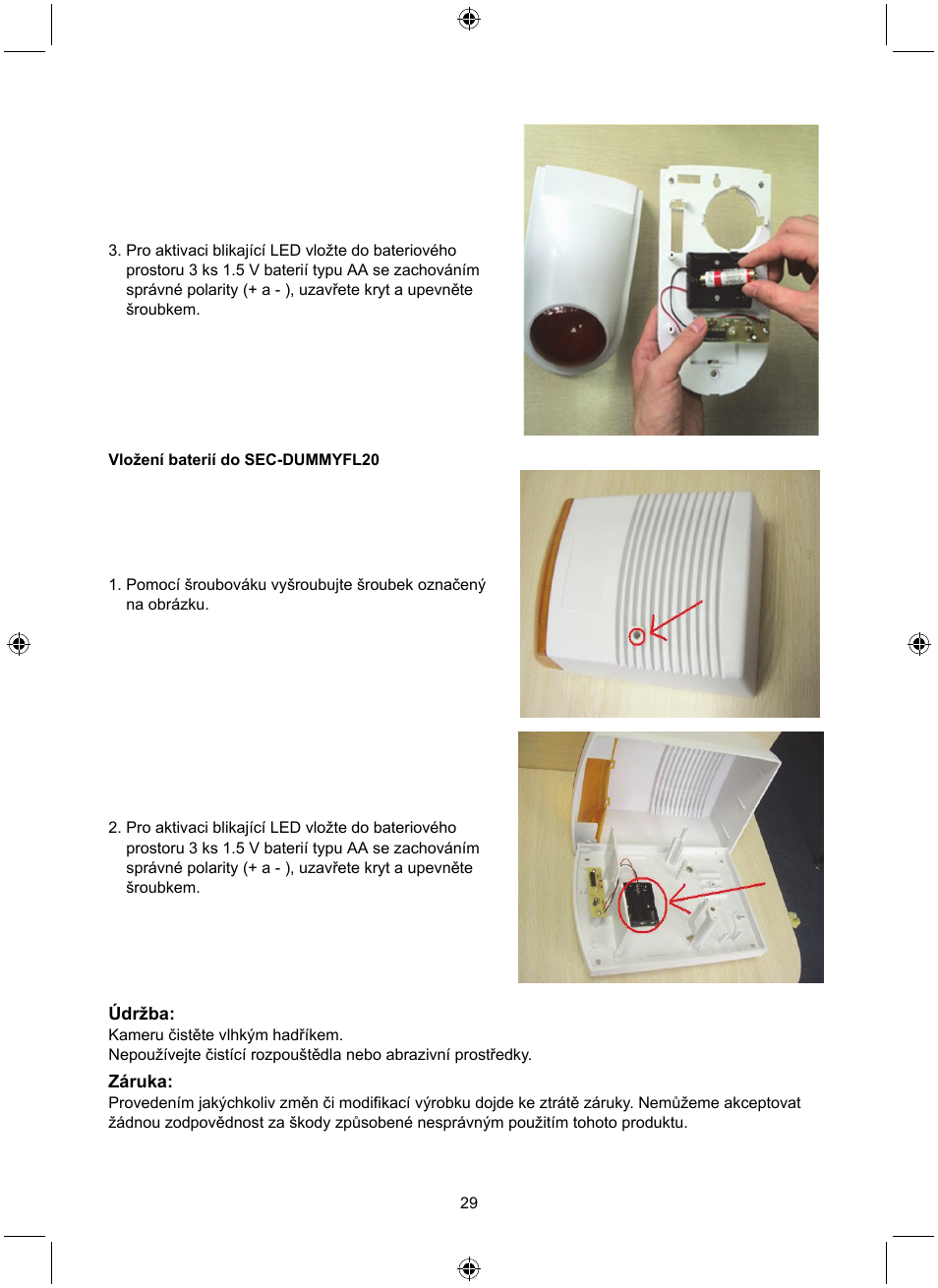 Konig Electronic Dummy alarm siren User Manual | Page 29 / 45