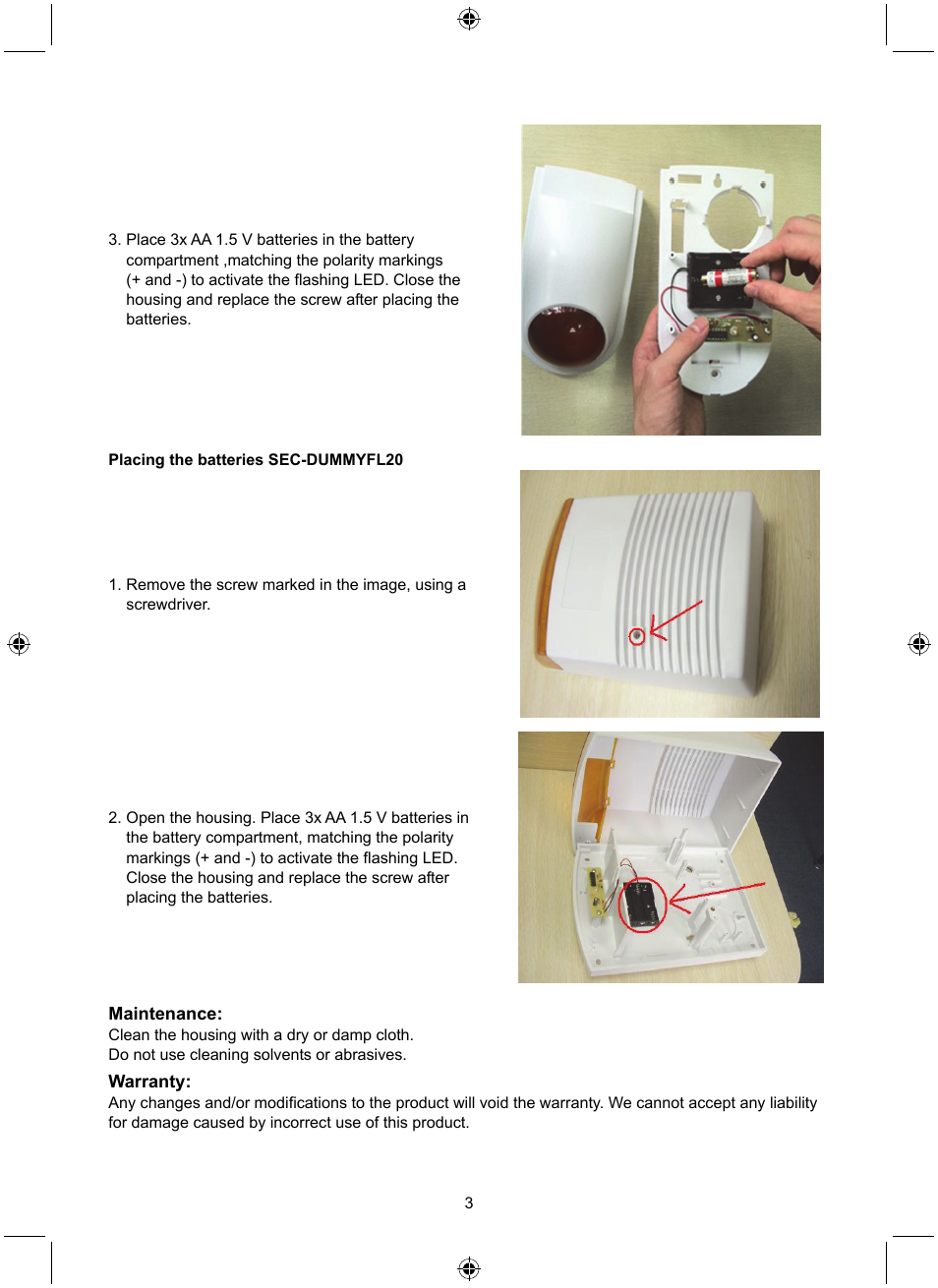 Konig Electronic Dummy alarm siren User Manual | Page 3 / 45