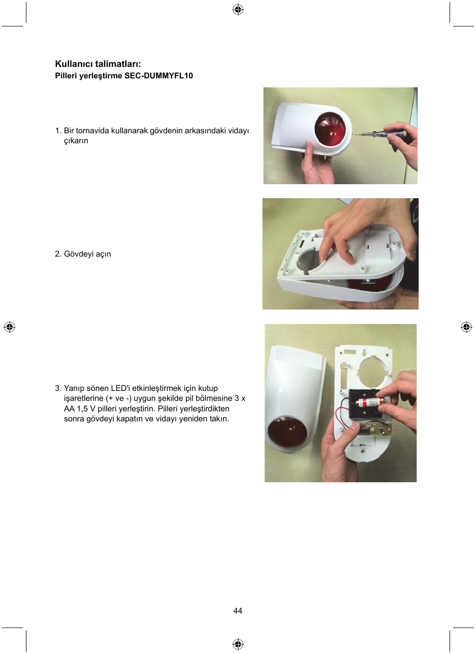 Konig Electronic Dummy alarm siren User Manual | Page 44 / 45