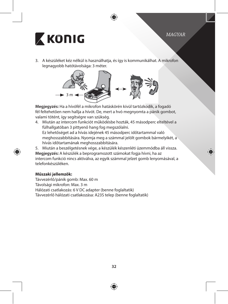 Konig Electronic telephone dialer with panic button User Manual | Page 32 / 101