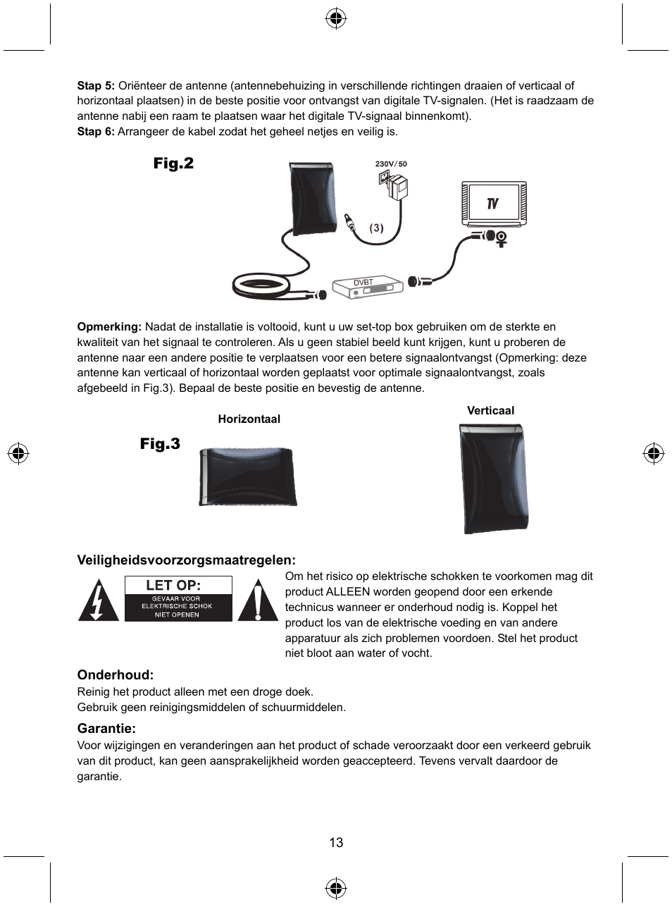 Fig.2 fig.3 | Konig Electronic Design indoor DVB-T antenna with LTE filter User Manual | Page 13 / 51