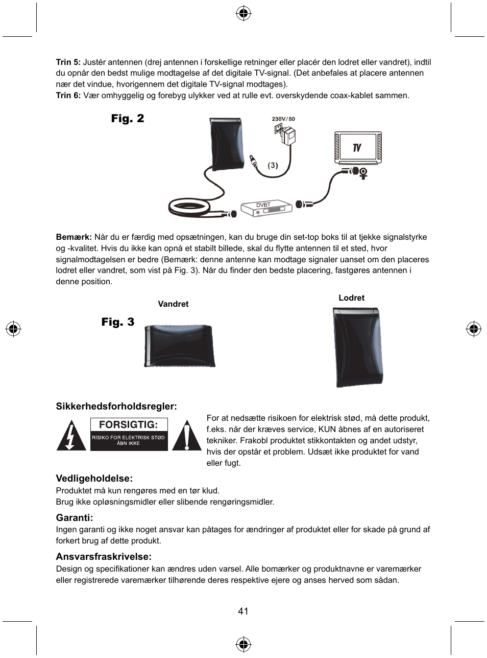 Fig. 2 fig. 3 | Konig Electronic Design indoor DVB-T antenna with LTE filter User Manual | Page 41 / 51