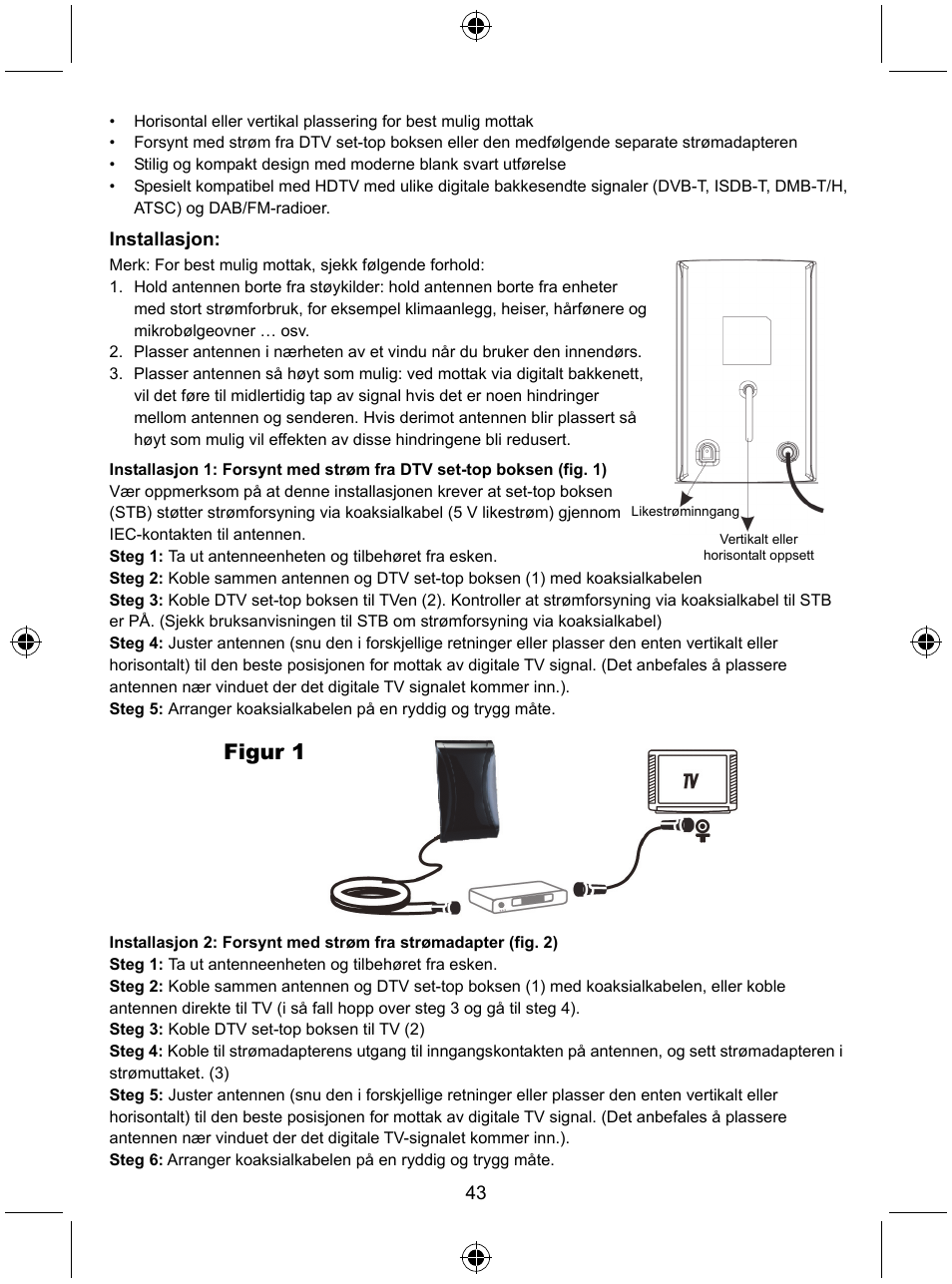 Figur 1 | Konig Electronic Design indoor DVB-T antenna with LTE filter User Manual | Page 43 / 51