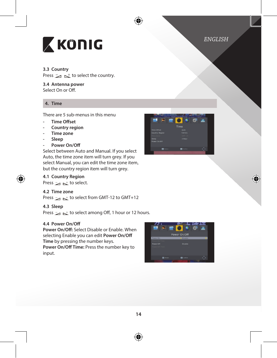 English | Konig Electronic High-definition DVB-T2 receiver User Manual | Page 14 / 404