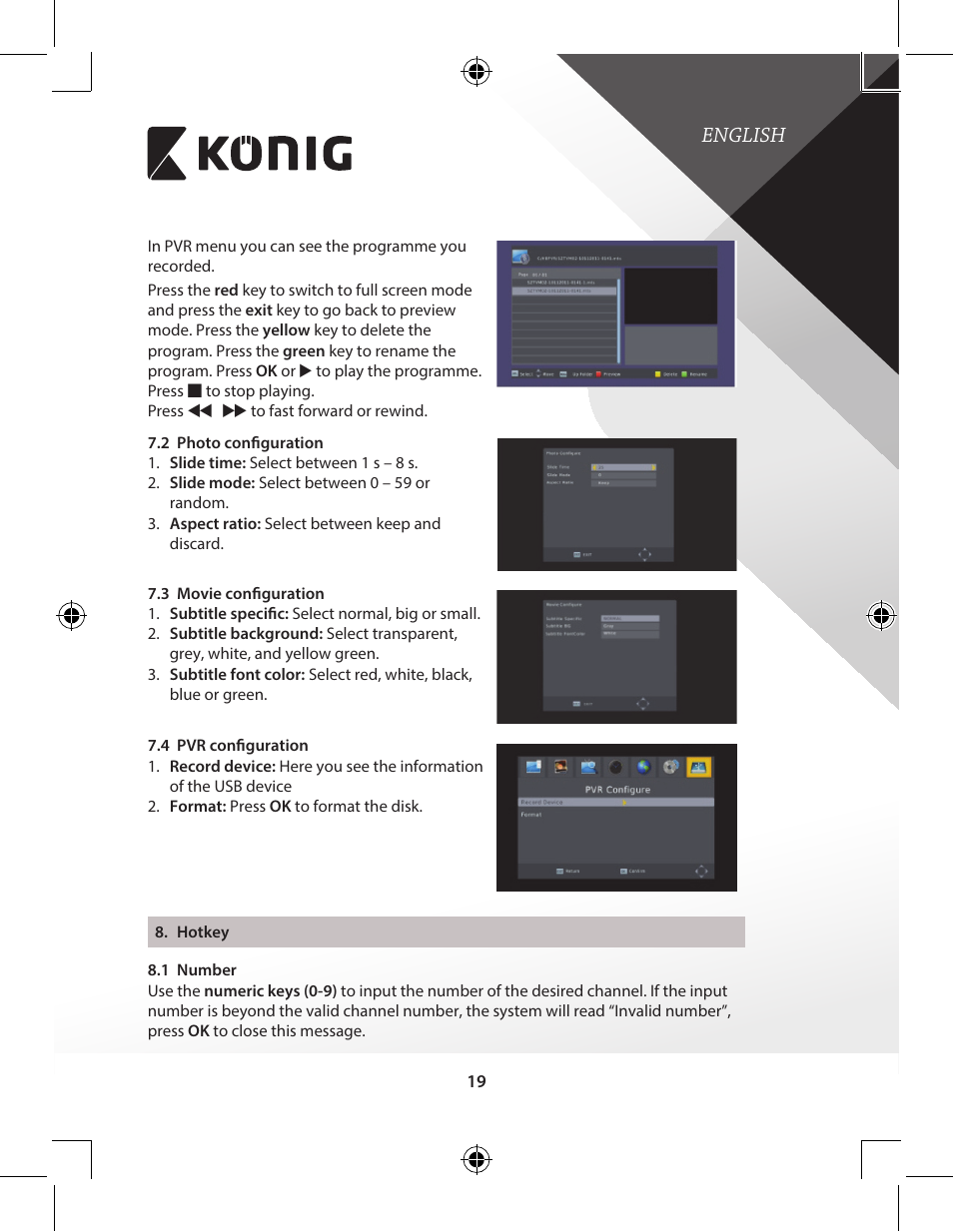English | Konig Electronic High-definition DVB-T2 receiver User Manual | Page 19 / 404