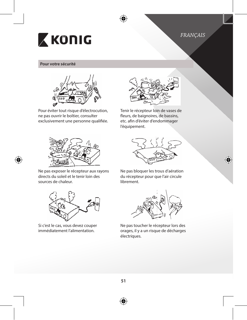 Français | Konig Electronic High-definition DVB-T2 receiver User Manual | Page 51 / 404
