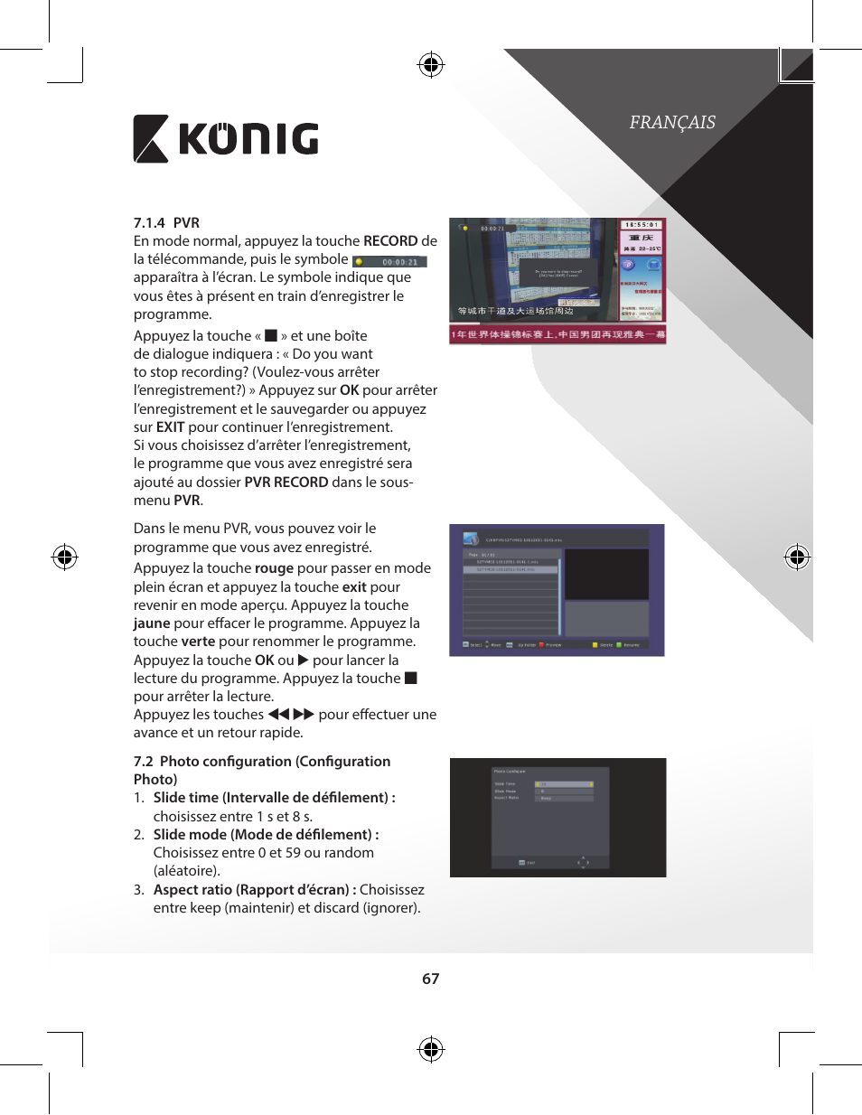 Français | Konig Electronic High-definition DVB-T2 receiver User Manual | Page 67 / 404